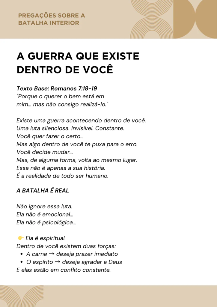 Pregações sobre Batalha Interior