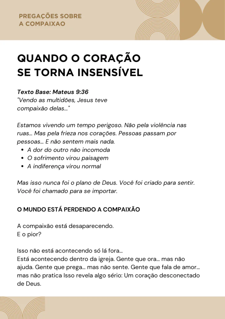 Pregações sobre Compaixão