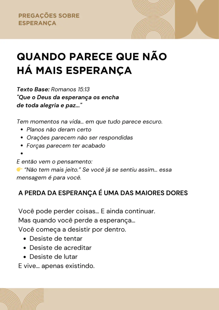 Pregações sobre Esperança