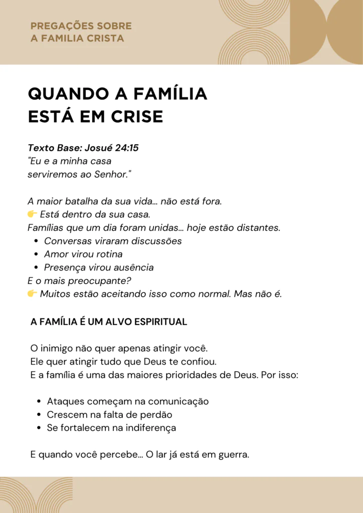 Pregações sobre Família Cristã